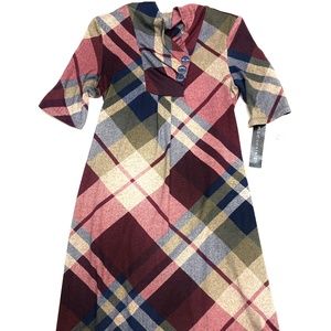 NEW Madison Leigh Retro Plaid Dress